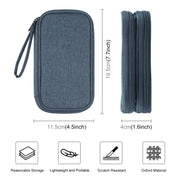 HAWEEL Electronic Organizer Double Layers Storage Bag for Cables, Charger, Power Bank, Phones, Earphones(Dark Blue)