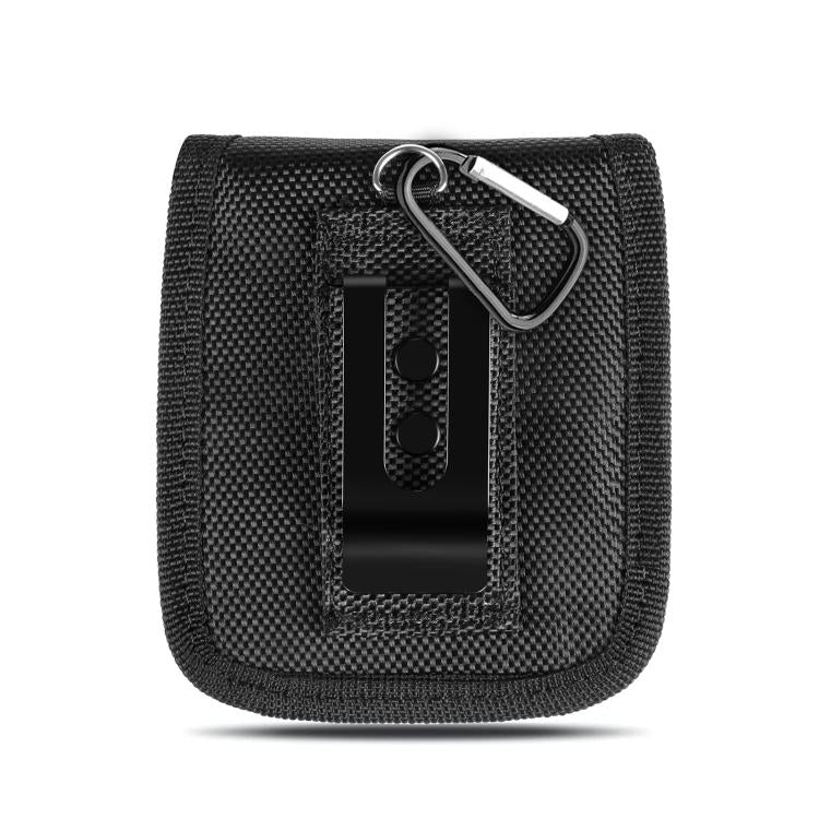 HAWEEL Flip Phone Nylon Cloth Belt Clip Carrying Pouch Bag (Black)