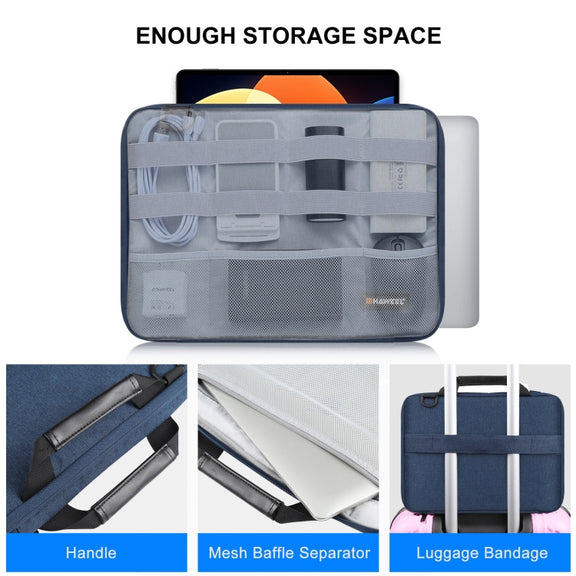 HAWEEL 13.0 inch-14.0 inch Briefcase Crossbody Laptop Bag For Macbook, Lenovo Thinkpad, ASUS, HP(Navy Blue)