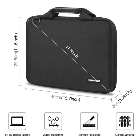 HAWEEL 15.0 inch -16.0 inch Briefcase Crossbody Laptop Bag For Macbook, Lenovo Thinkpad, ASUS, HP(Black)