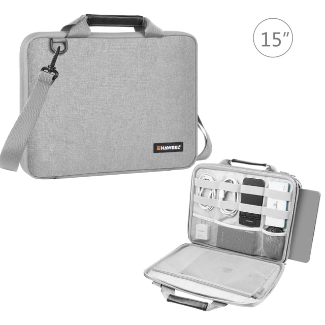HAWEEL 15.0 inch -16.0 inch Briefcase Crossbody Laptop Bag For Macbook, Lenovo Thinkpad, ASUS, HP(Grey)