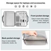 HAWEEL 15.0 inch -16.0 inch Briefcase Crossbody Laptop Bag For Macbook, Lenovo Thinkpad, ASUS, HP(Grey)