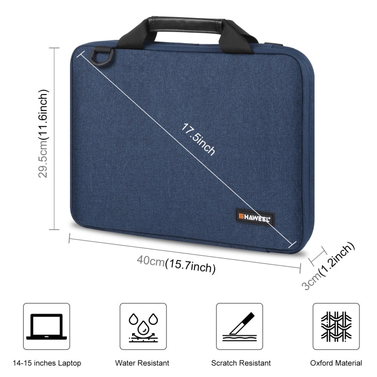 HAWEEL 15.0 inch -16.0 inch Briefcase Crossbody Laptop Bag For Macbook, Lenovo Thinkpad, ASUS, HP(Navy Blue)