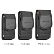 HAWEEL 4.7-6.1 inch Nylon Cloth Phone Belt Clip Carrying Pouch with Card Slot (Black)