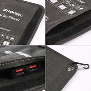 HAWEEL 21W Foldable Solar Panel Charger with 5V 3A Max Dual USB Ports
