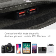 HAWEEL 21W Foldable Solar Panel Charger with 5V 3A Max Dual USB Ports
