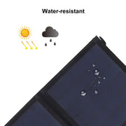 HAWEEL 14W Ultrathin Foldable Solar Panel Charger with 5V / 2.2A USB Port, Support QC3.0 and AFC(Black)