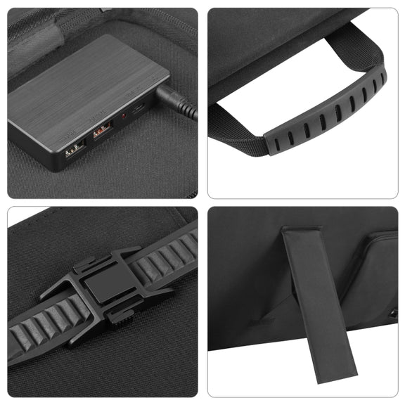 HAWEEL 50W Foldable Solar Panel Charger Travel Folding Bag(Black)