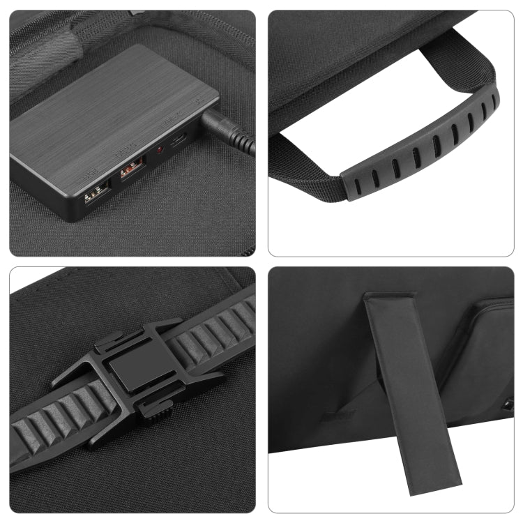 HAWEEL 50W Foldable Solar Panel Charger Travel Folding Bag(Black)