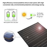HAWEEL 50W Foldable Solar Panel Charger Travel Folding Bag(Black)