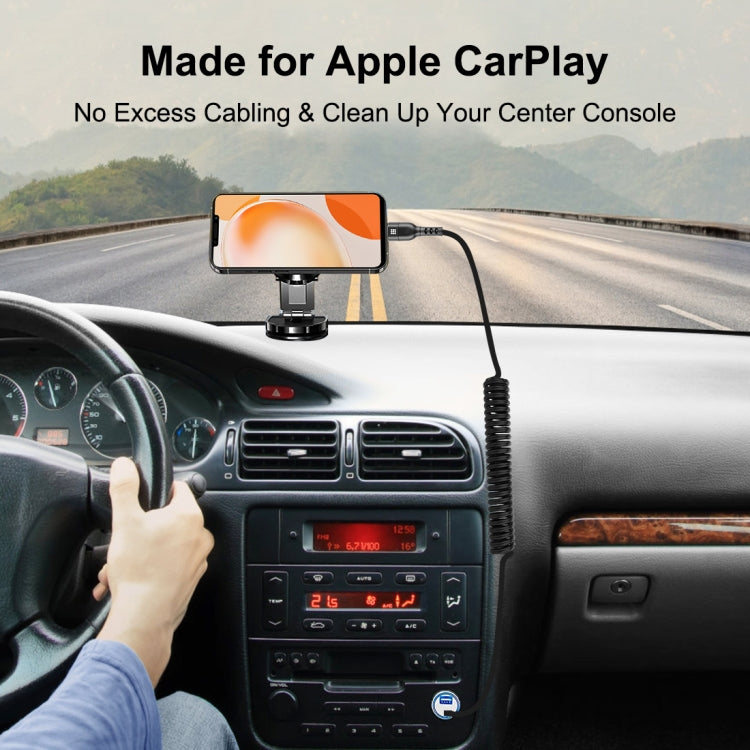 HAWEEL 1m 5A USB-C / Type-C to USB-C / Type-C Retractable Coiled PD Fast Charging Cable