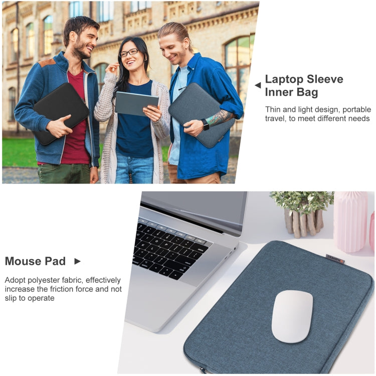 HAWEEL 13 inch Laptop Sleeve Case Zipper Briefcase Bag for 12.5-13.5 inch Laptop(Dark Blue)