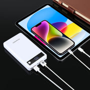 HAWEEL DIY 6 x 18650 Battery 24W Fast Charge Power Bank Box Case with Display, Not Include Battery (White)