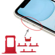 SIM Card Tray + Side Key for iPhone 11(Red) - Others by PMc TechLife | Online Shopping South Africa | PMc TechLife | Buy Now Pay Later Mobicred
