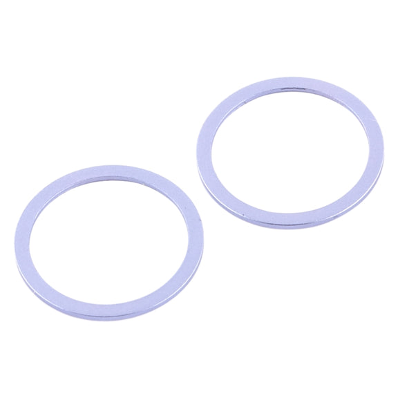 2 PCS Rear Camera Glass Lens Metal Protector Hoop Ring for iPhone 12(Purple)