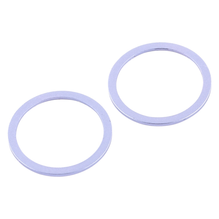 2 PCS Rear Camera Glass Lens Metal Protector Hoop Ring for iPhone 12(Purple)