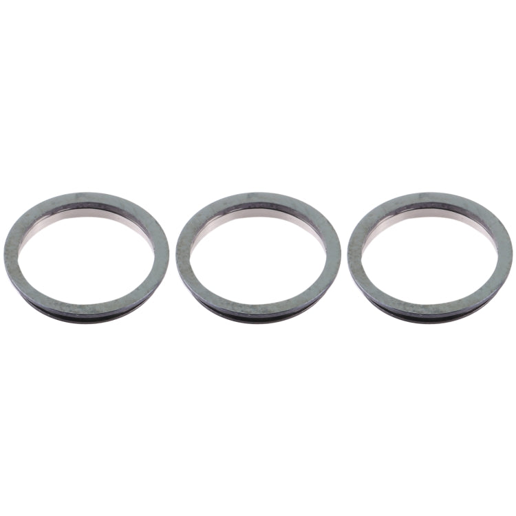 3 PCS Rear Camera Glass Lens Metal Protector Hoop Ring for iPhone 12 Pro(Aqua Blue)