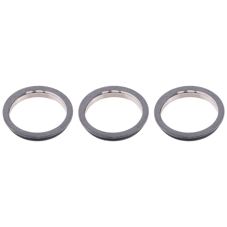 3 PCS Rear Camera Glass Lens Metal Protector Hoop Ring for iPhone 12 Pro(Graphite)