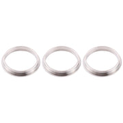 3 PCS Rear Camera Glass Lens Metal Protector Hoop Ring for iPhone 12 Pro(Silver)
