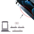 SIM Card Tray + Side Keys for iPhone 12 Pro(Graphite) - Metal Parts by PMc TechLife | Online Shopping South Africa | PMc TechLife | Buy Now Pay Later Mobicred