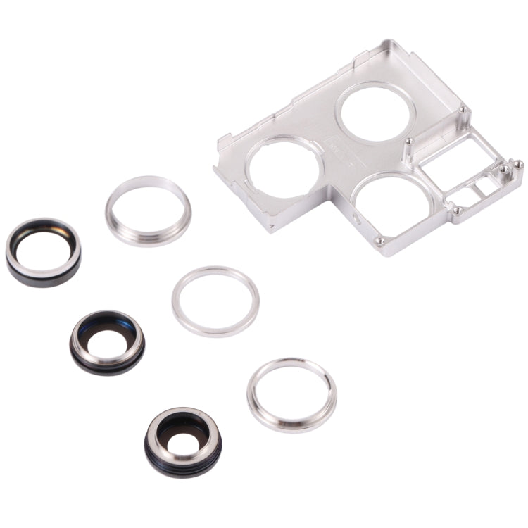 Camera Lens Cover With Retaining Bracket for iPhone 13 Pro(Silver)