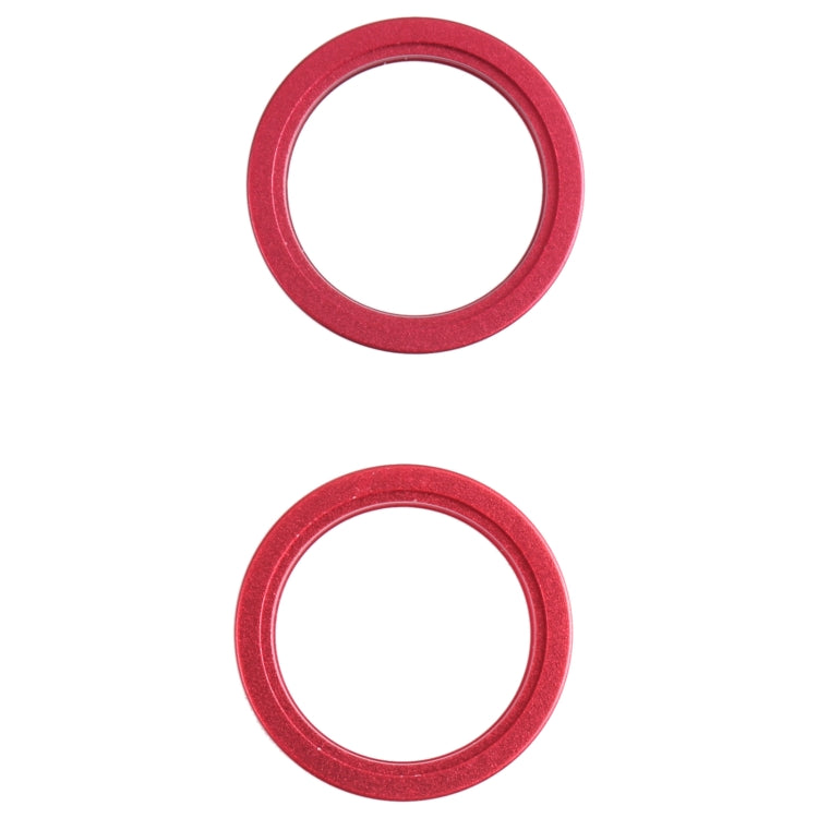 2 PCS Rear Camera Glass Lens Metal Outside Protector Hoop Ring for iPhone 13 mini(Red)