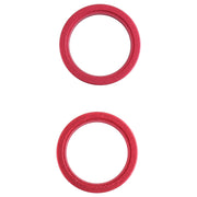 2 PCS Rear Camera Glass Lens Metal Outside Protector Hoop Ring for iPhone 13 mini(Red)
