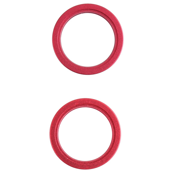 2 PCS Rear Camera Glass Lens Metal Outside Protector Hoop Ring for iPhone 13 mini(Red)