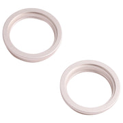2 PCS Rear Camera Glass Lens Metal Outside Protector Hoop Ring for iPhone 13 mini(White)
