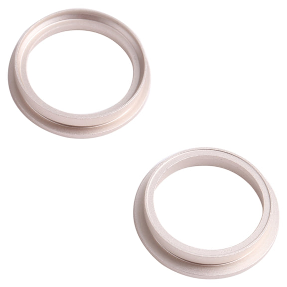 2 PCS Rear Camera Glass Lens Metal Outside Protector Hoop Ring for iPhone 13 mini(White)