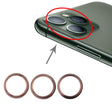 3 PCS Rear Camera Glass Lens Metal Protector Hoop Ring for iPhone 11 Pro & 11 Pro Max(Gold) - Camera Series by PMc TechLife | Online Shopping South Africa | PMc TechLife | Buy Now Pay Later Mobicred