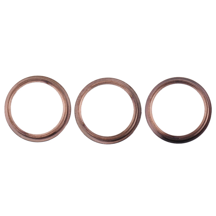 3 PCS Rear Camera Glass Lens Metal Protector Hoop Ring for iPhone 11 Pro & 11 Pro Max(Gold)