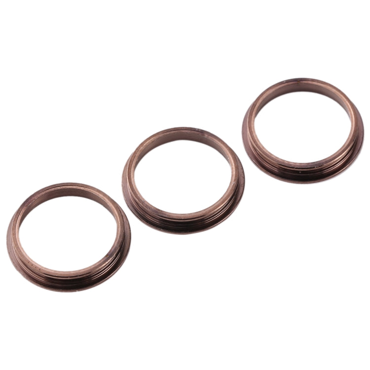 3 PCS Rear Camera Glass Lens Metal Protector Hoop Ring for iPhone 11 Pro & 11 Pro Max(Gold)