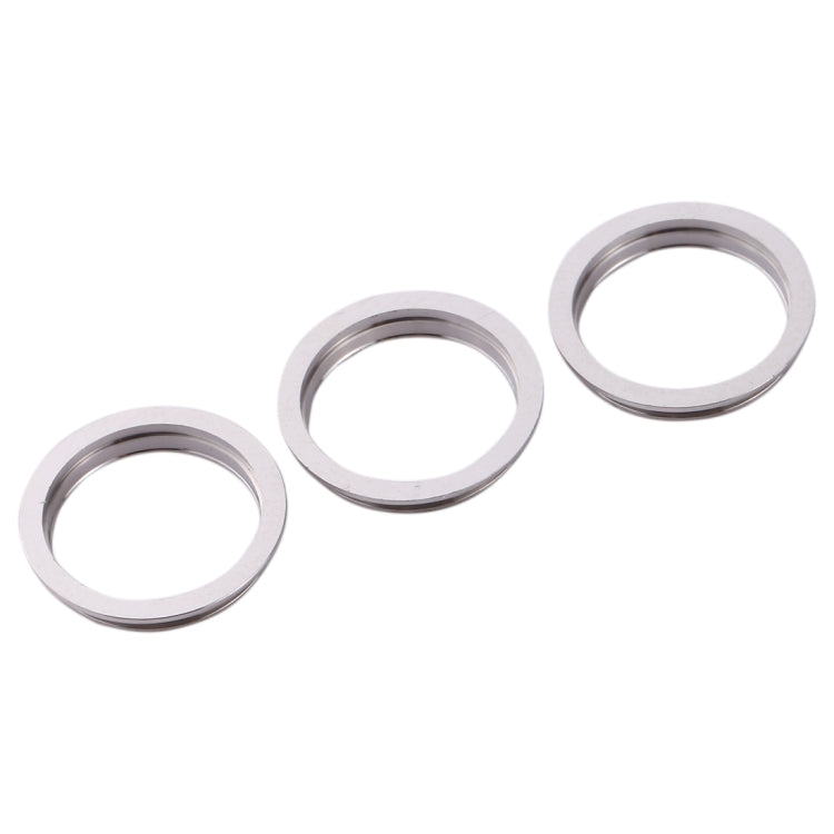 3 PCS Rear Camera Glass Lens Metal Protector Hoop Ring for iPhone 11 Pro & 11 Pro Max(Silver)