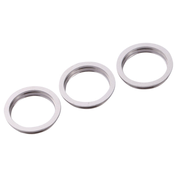 3 PCS Rear Camera Glass Lens Metal Protector Hoop Ring for iPhone 11 Pro & 11 Pro Max(Silver)