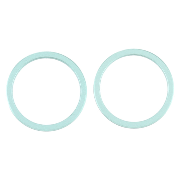2 PCS Rear Camera Glass Lens Metal Protector Hoop Ring for iPhone 12 Mini(Green)
