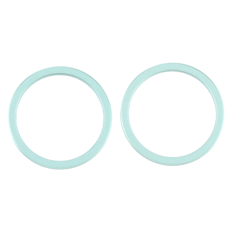 2 PCS Rear Camera Glass Lens Metal Protector Hoop Ring for iPhone 12 Mini(Green)