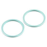2 PCS Rear Camera Glass Lens Metal Protector Hoop Ring for iPhone 12 Mini(Green)