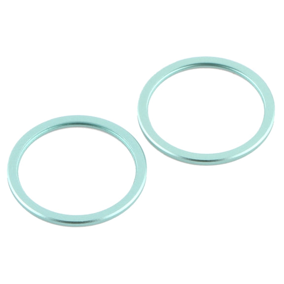 2 PCS Rear Camera Glass Lens Metal Protector Hoop Ring for iPhone 12 Mini(Green)