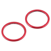 2 PCS Rear Camera Glass Lens Metal Protector Hoop Ring for iPhone 12 Mini(Red)