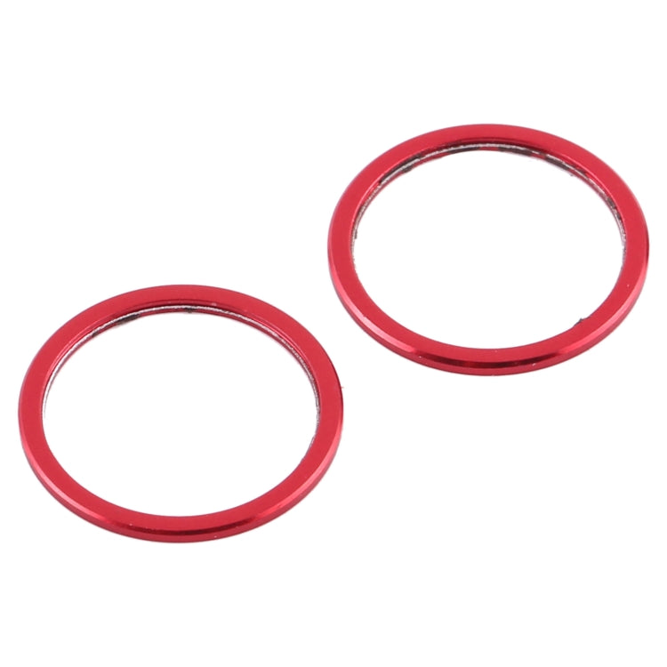 2 PCS Rear Camera Glass Lens Metal Protector Hoop Ring for iPhone 12 Mini(Red)