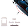 SIM Card Tray + Side Keys for iPhone 12 Pro Max(White) - Side Key & Card Tray by PMc TechLife | Online Shopping South Africa | PMc TechLife | Buy Now Pay Later Mobicred