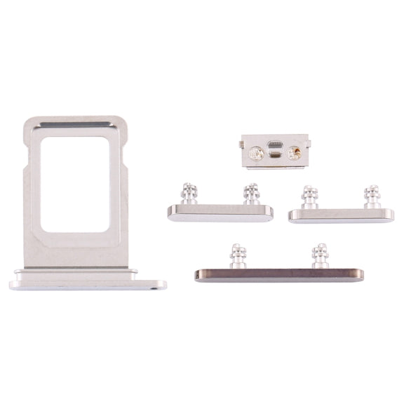 SIM Card Tray + Side Keys for iPhone 12 Pro Max(White)