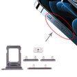 SIM Card Tray + SIM Card Tray + Side Keys for iPhone 12 Pro Max(Graphite) - Side Key & Card Tray by PMc TechLife | Online Shopping South Africa | PMc TechLife | Buy Now Pay Later Mobicred