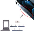 SIM Card Tray + SIM Card Tray + Side Keys for iPhone 12 Pro Max(Blue) - Side Key & Card Tray by PMc TechLife | Online Shopping South Africa | PMc TechLife | Buy Now Pay Later Mobicred