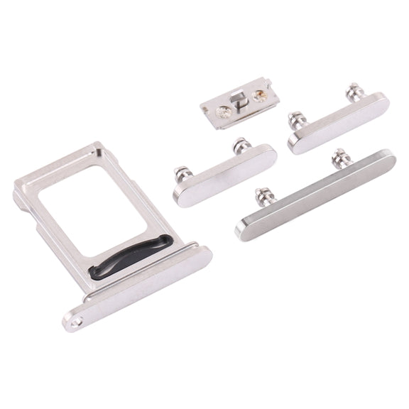 SIM Card Tray + SIM Card Tray + Side Keys for iPhone 12 Pro Max(White)