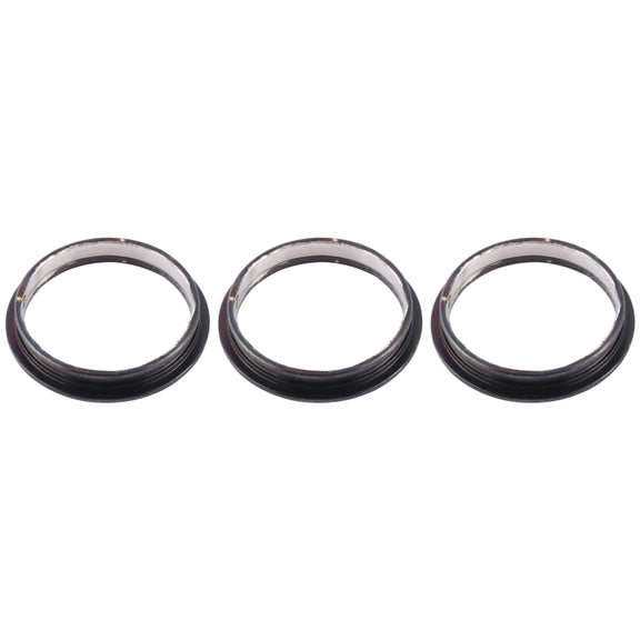 3 PCS Rear Camera Glass Lens Metal Protector Hoop Ring for iPhone 12 Pro Max(Aqua Blue)