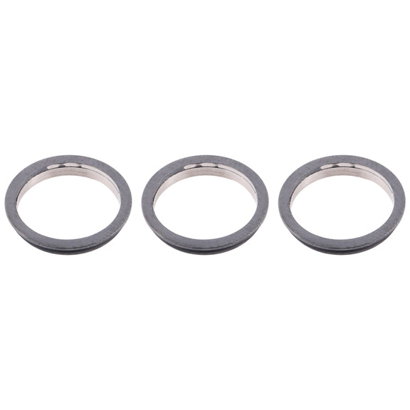 3 PCS Rear Camera Glass Lens Metal Protector Hoop Ring for iPhone 12 Pro Max(Graphite)