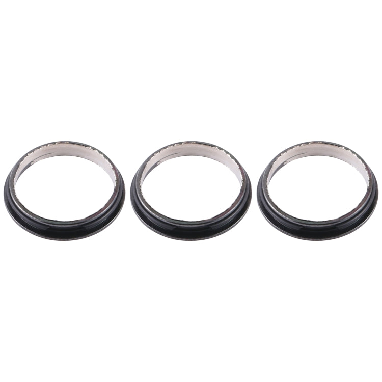 3 PCS Rear Camera Glass Lens Metal Protector Hoop Ring for iPhone 12 Pro Max(Graphite)