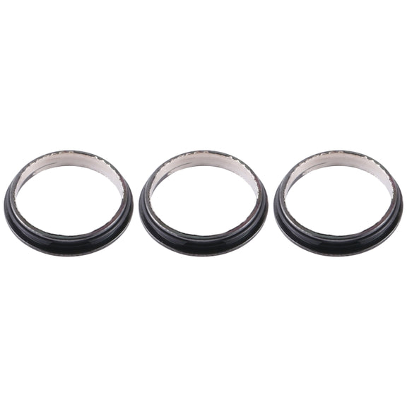 3 PCS Rear Camera Glass Lens Metal Protector Hoop Ring for iPhone 12 Pro Max(Graphite)